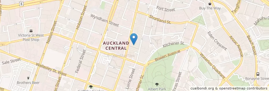 Mapa de ubicacion de Mezze Bar en نيوزيلندا, أوكلاند, Waitematā.