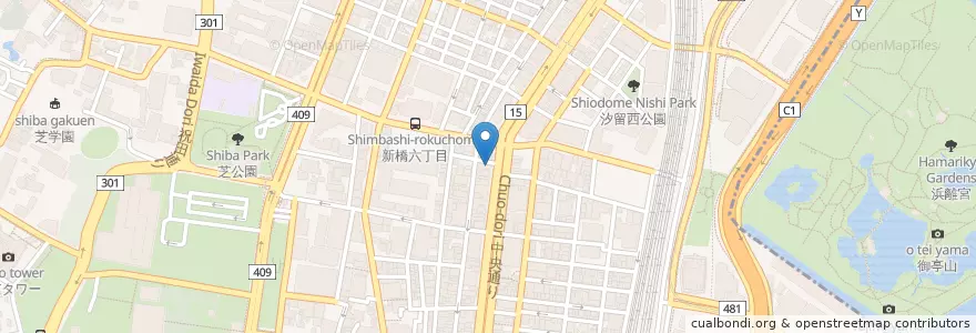 Mapa de ubicacion de ハローワーク品川 en Giappone, Tokyo, Minato.