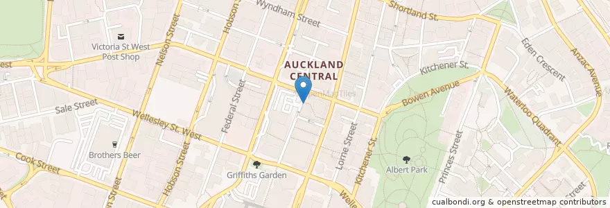 Mapa de ubicacion de Domino's en Neuseeland, Auckland, Waitematā.