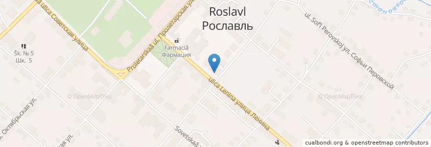 Mapa de ubicacion de VTB en Russia, Central Federal District, Smolensk Oblast, Roslavlsky District, Рославльское Городское Поселение.