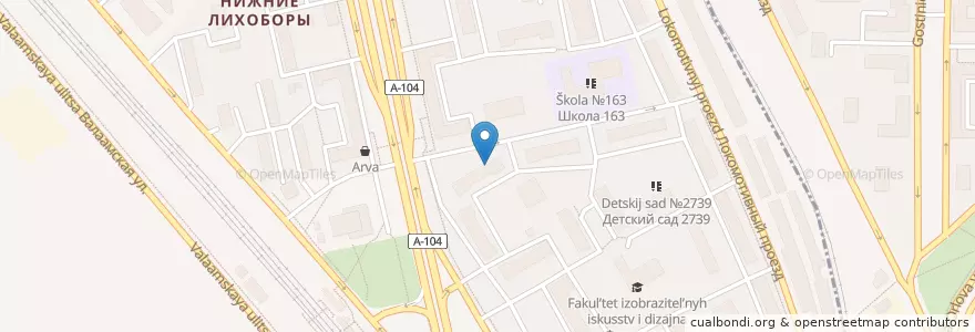 Mapa de ubicacion de Фита en Russia, Distretto Federale Centrale, Москва, Северный Административный Округ, Тимирязевский Район.