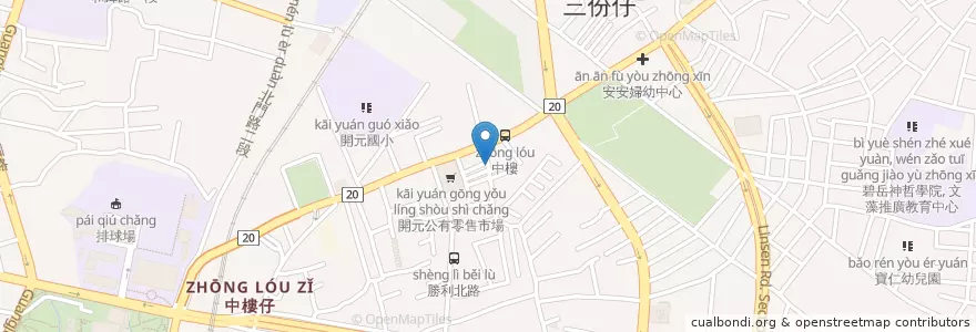Mapa de ubicacion de 林家-碗開富粿 en تایوان, 臺南市, 北區.