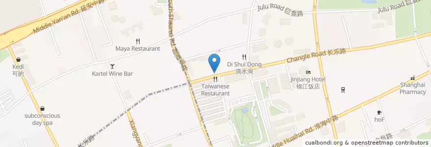 Mapa de ubicacion de Romana en Cina, Shanghai, Distretto Di Huangpu.