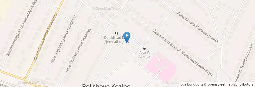 Mapa de ubicacion de Сбербанк en Rusia, Приволжский Федеральный Округ, Óblast De Nizhni Nóvgorod, Балахнинский Район, Городское Поселение Большое Козино.