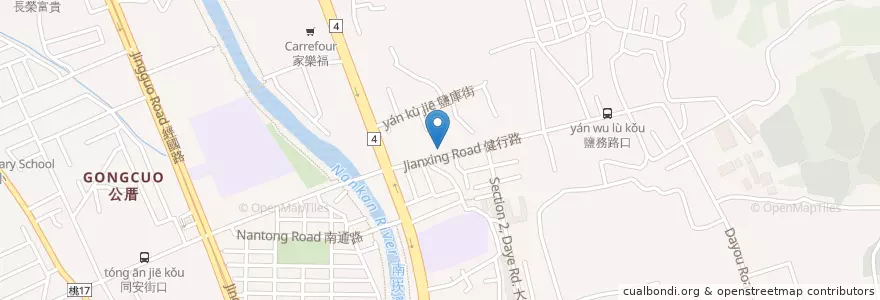 Mapa de ubicacion de 健行加油加氣站 en تايوان, تاو يوان, 桃園區.