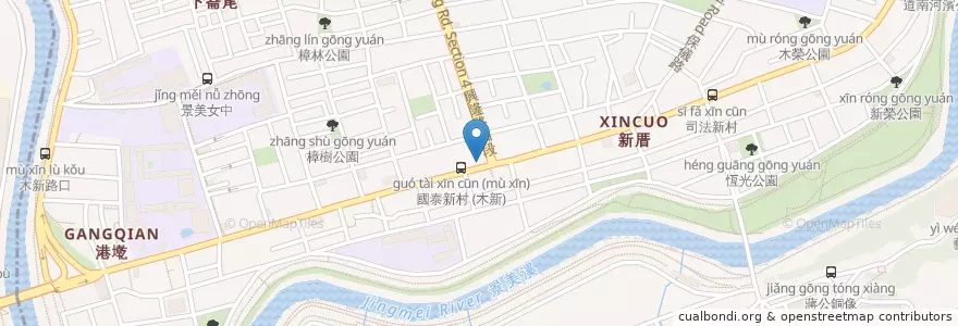 Mapa de ubicacion de 四海遊龍 en تايوان, تايبيه الجديدة, تايبيه, 文山區.