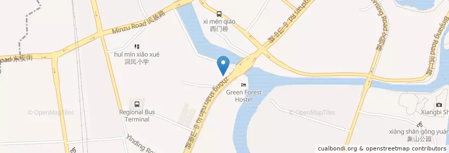 Mapa de ubicacion de 南门桥 en چین, گوانگشی, 桂林市, 象山区.