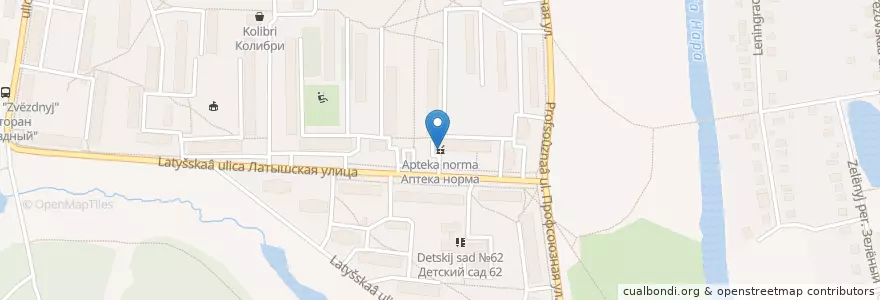 Mapa de ubicacion de Аптека норма en Rusland, Centraal Federaal District, Oblast Moskou, Наро-Фоминский Городской Округ.