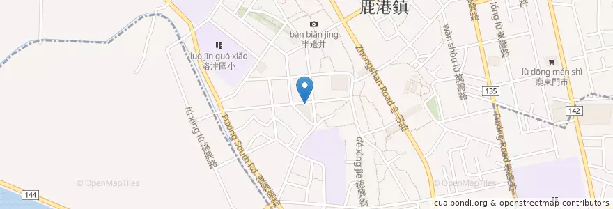Mapa de ubicacion de 第一立體停車場 en Taiwan, Taiwan, Landkreis Changhua, 鹿港鎮.