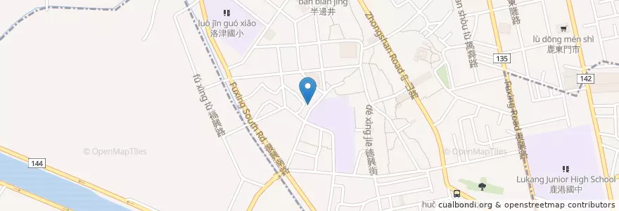 Mapa de ubicacion de 威靈廟(鹿港大將爺) en 台湾, 台湾省, 彰化県, 鹿港鎮.