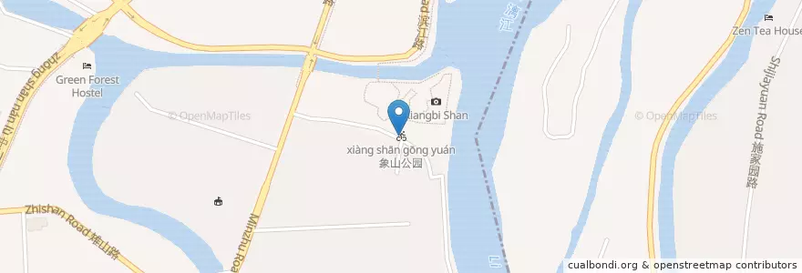 Mapa de ubicacion de 象山公园 en Chine, Guangxi, 桂林市, 象山区, 象山街道.