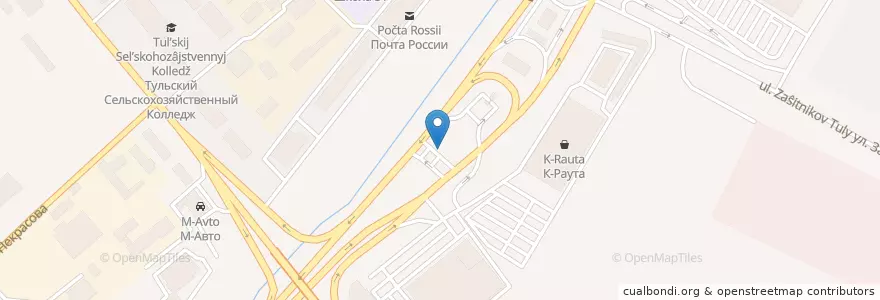 Mapa de ubicacion de Shell en روسيا, Центральный Федеральный Округ, Тульская Область, Городской Округ Тула.