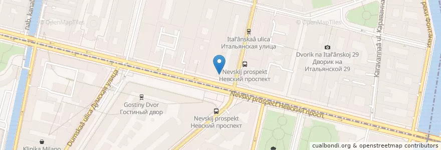 Mapa de ubicacion de Гомеопатическая аптека en Russie, District Fédéral Du Nord-Ouest, Oblast De Léningrad, Saint-Pétersbourg, Центральный Район, Дворцовый Округ.