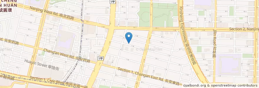 Mapa de ubicacion de 비전옥 en 타이완, 신베이 시, 타이베이시, 중산 구.