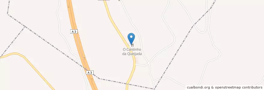 Mapa de ubicacion de O Cantinho da Queijada en ポルトガル, ノルテ, Alto Minho, Viana Do Castelo, Ponte De Lima, Anais.