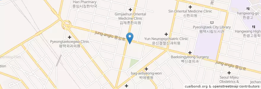 Mapa de ubicacion de VIPS Pyeongtaek en كوريا الجنوبية, 경기도, 평택시.