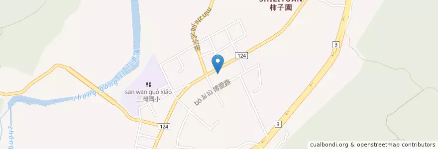 Mapa de ubicacion de 三灣郵局苗栗31支局 en Taiwán, Provincia De Taiwán, 苗栗縣, 三灣鄉.