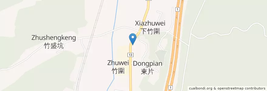 Mapa de ubicacion de 山隆加油站 en Taiwan, Taiwan Province, Miaoli County, Tongluo.
