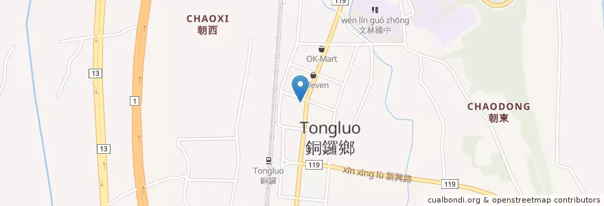 Mapa de ubicacion de CPC en Taiwan, 臺灣省, 苗栗縣, 銅鑼鄉.