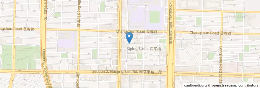 Mapa de ubicacion de 露天義大利麵 en Taiwan, 新北市, Taipé, 中山區.