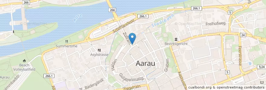 Mapa de ubicacion de Eck – Raum für Kunst en Switzerland, Aargau, Bezirk Aarau, Aarau.
