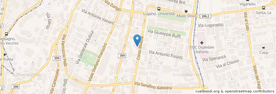 Mapa de ubicacion de Vine Bar en Schweiz, Tessin, Bezirk Lugano, Lugano, Circolo Di Lugano Ovest.