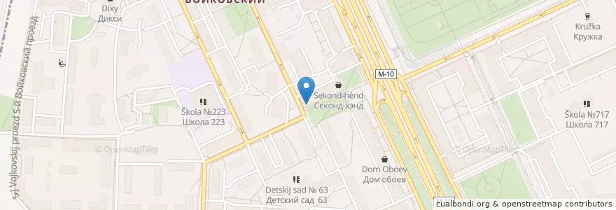 Mapa de ubicacion de Джерк en 러시아, Центральный Федеральный Округ, Москва, Северный Административный Округ, Войковский Район.