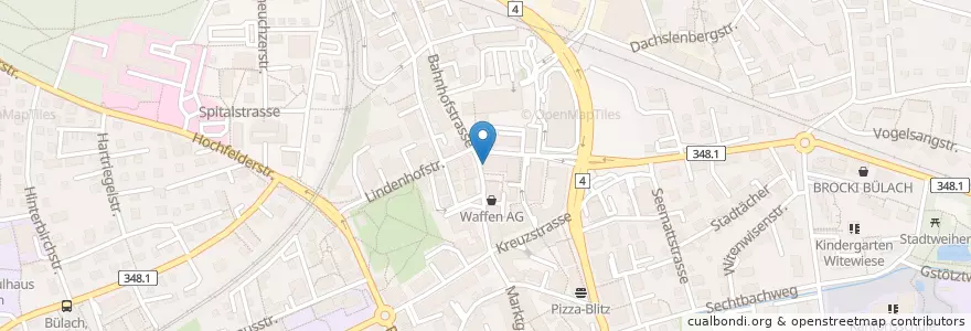 Mapa de ubicacion de Cafe Restaurant La Vita en 스위스, 취리히, Bezirk Bülach, Bülach.
