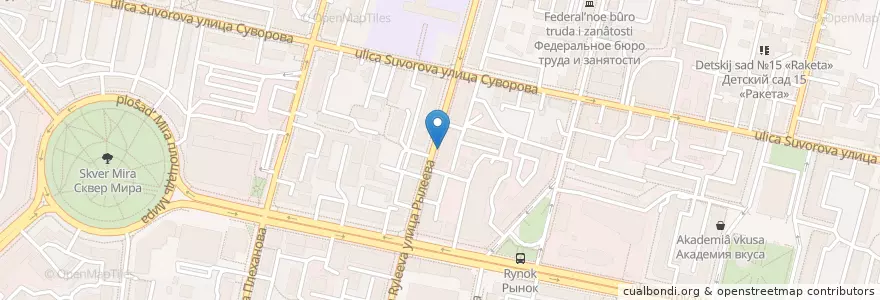 Mapa de ubicacion de Уличная библиотека en Rusia, Центральный Федеральный Округ, Калужская Область, Городской Округ Калуга.