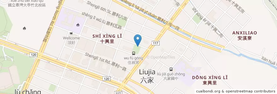 Mapa de ubicacion de 伍福宮 en Taïwan, Province De Taïwan, Comté De Hsinchu, 竹北市.