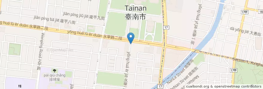 Mapa de ubicacion de 夏慕尼鐵板燒 en Taiwán, 臺南市, 安平區.