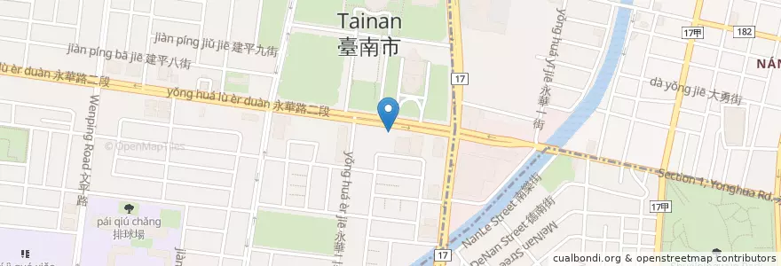 Mapa de ubicacion de 找茶鍋 en 臺灣, 臺南市, 安平區.