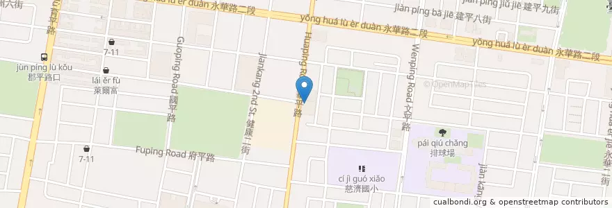 Mapa de ubicacion de 東饌魚翅 en 臺灣, 臺南市, 安平區.