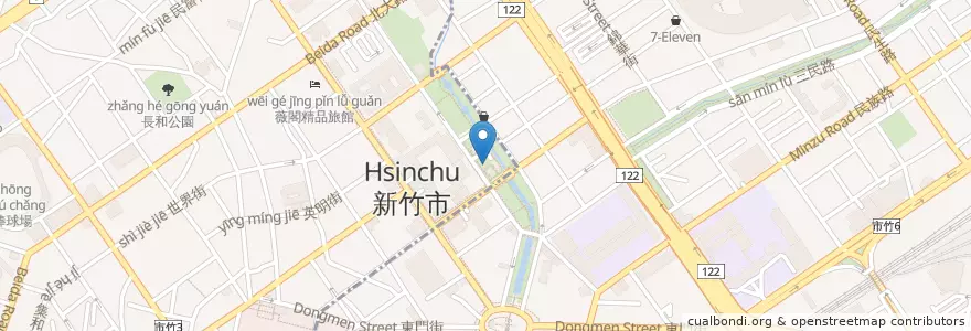 Mapa de ubicacion de 府後停車場 en تایوان, 臺灣省, سینچو, 東區.