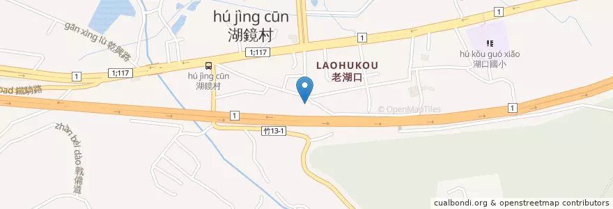 Mapa de ubicacion de 老湖口天主堂文物館 en Taiwan, Provincia Di Taiwan, Contea Di Hsinchu, 湖口鄉.