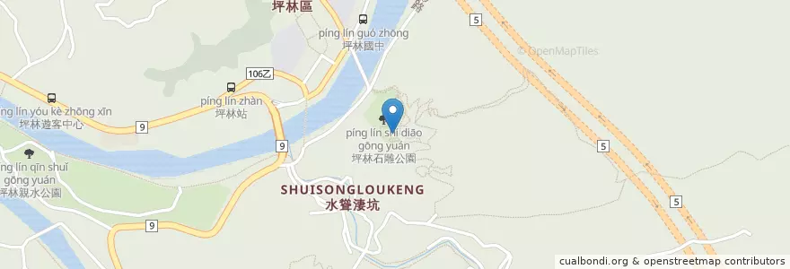 Mapa de ubicacion de 思源台 en تايوان, تايبيه الجديدة, 坪林區.