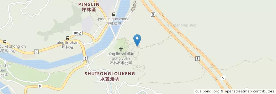 Mapa de ubicacion de 觀景台 en Taiwan, Neu-Taipeh, Pinglin.