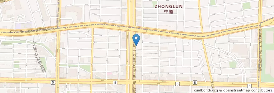 Mapa de ubicacion de 橋頭麻辣鍋 en 타이완, 신베이 시, 타이베이시, 다안 구.