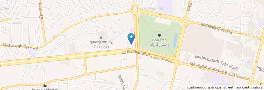Mapa de ubicacion de بانک صادرات en イラン, 東アーザルバーイジャーン, شهرستان تبریز, بخش مرکزی شهرستان تبریز, تبریز.