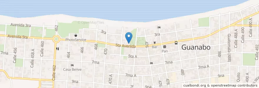 Mapa de ubicacion de El Pollo en Cuba, La Havane, Habana Del Este.