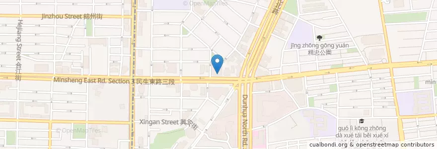 Mapa de ubicacion de 紅豆食府民生店 en 臺灣, 新北市, 臺北市, 松山區.