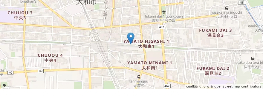 Mapa de ubicacion de とも歯科医院 en Giappone, Prefettura Di Kanagawa, 大和市.