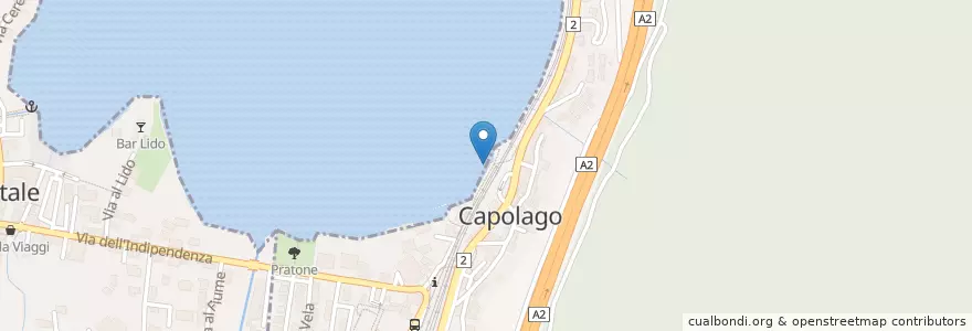 Mapa de ubicacion de Capolago en Schweiz/Suisse/Svizzera/Svizra, Ticino, Distretto Di Mendrisio, Circolo Di Mendrisio, Mendrisio.