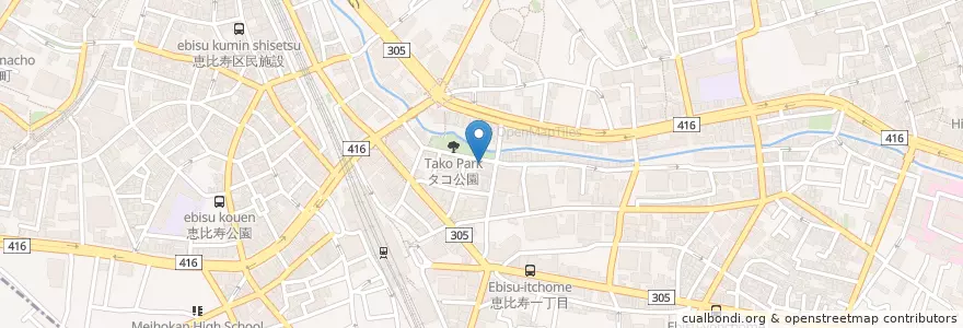 Mapa de ubicacion de IL BOCCALONE en 日本, 東京都, 渋谷区, 渋谷区.