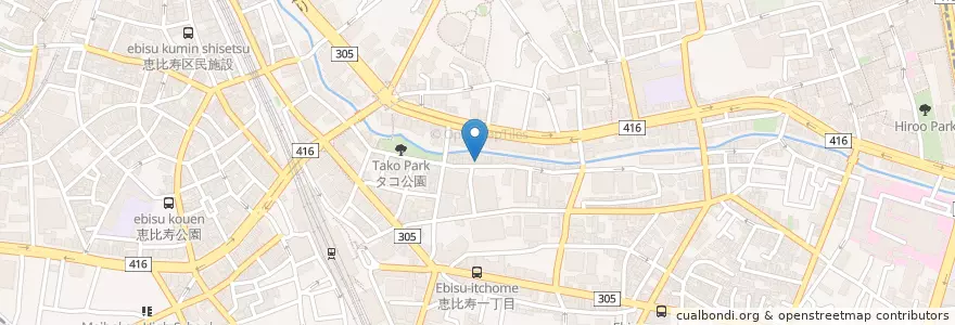 Mapa de ubicacion de MONTENVERS en 日本, 東京都, 渋谷区, 渋谷区.