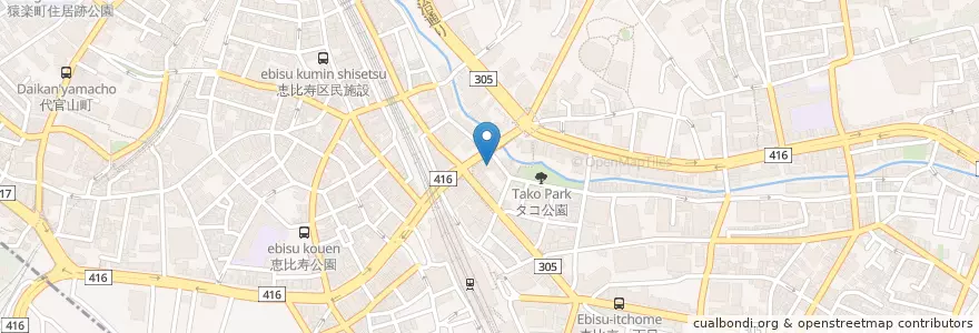 Mapa de ubicacion de 及川歯科医院 en Japan, 東京都, 渋谷区, 渋谷区.