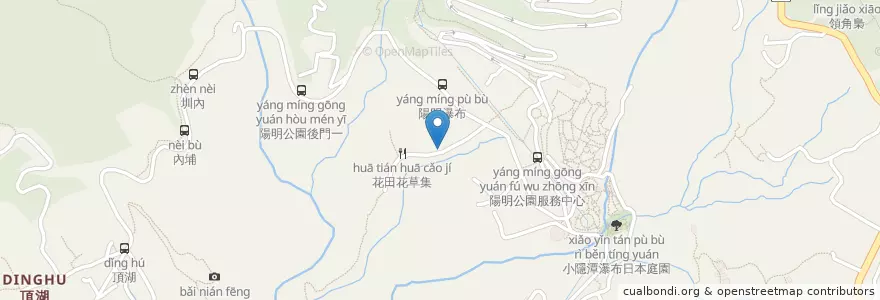 Mapa de ubicacion de 福德宮 en Taiwan, New Taipei, Taipei, Beitou.
