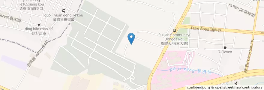 Mapa de ubicacion de 台中市立火化場 en Taiwan, Taichung, Xitun District.