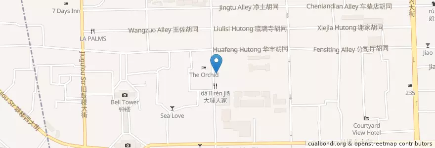 Mapa de ubicacion de 老石饺子馆 en 中国, 北京市, 河北省, 东城区.