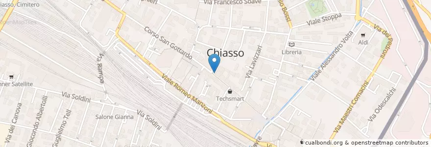 Mapa de ubicacion de Pizza In en 스위스, Ticino, Distretto Di Mendrisio, Circolo Di Balerna, Chiasso.